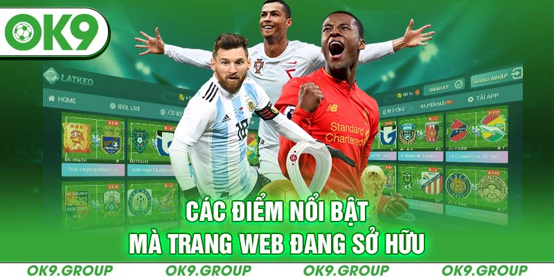 Các điểm nổi bật mà trang web đang sở hữu